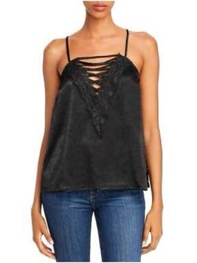 Lily Clothing Satin Cami Black SZ S